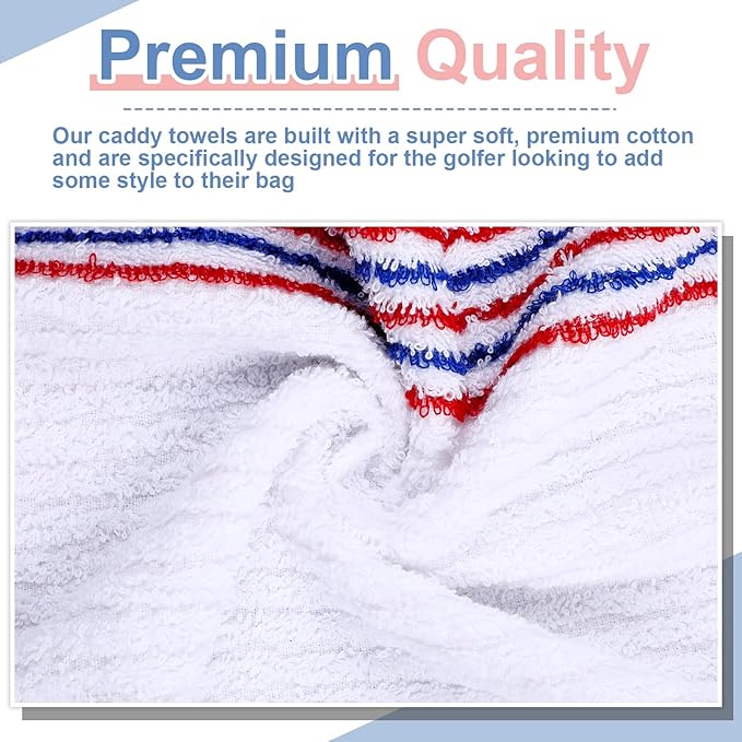 Mixweer Caddy Golf Towel 22" x 42" Large Caddy Towel Camping Sport Towels Cotton Soft Towels for Man Golf Lovers