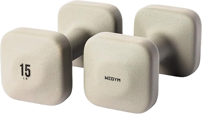 SafeGrip Dumbbells, Anti-Slip, Anti-Roll, Thick Handles, Free Weights, Square Dumbbells for Secure Workouts at Home, Weightlifting, and Personal Training