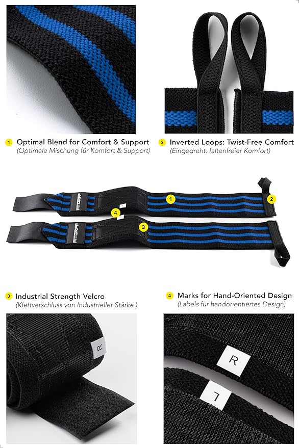 Fitgriff® Lifting Straps & Wrist Wraps (Bundle) Superior Support for Weightlifting & Gym Workouts - for Men and Women