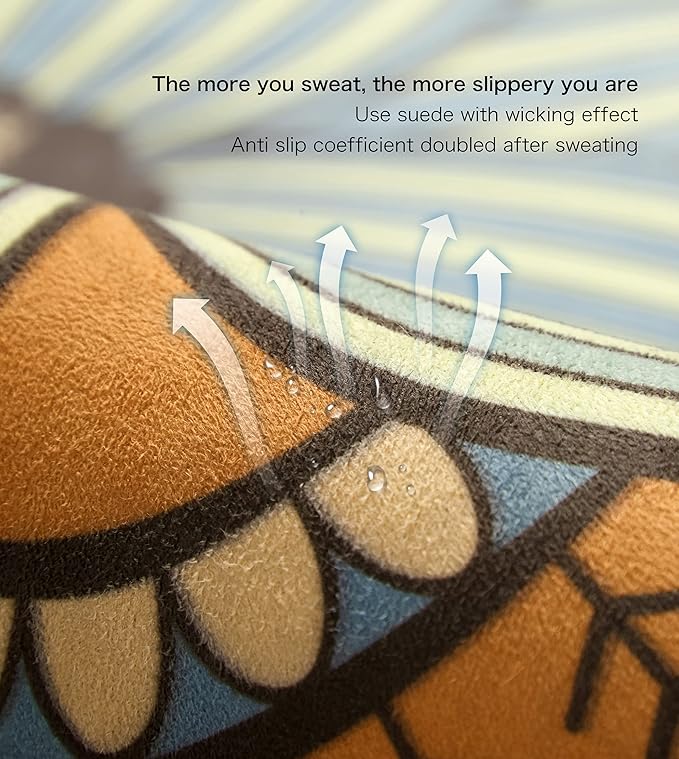 Knsbk Large Round Yoga Mat 4.6'X3.5mm for Exercise Premium Extra Thick, Ultra Comfortable, Non Slip, Meditation Mat