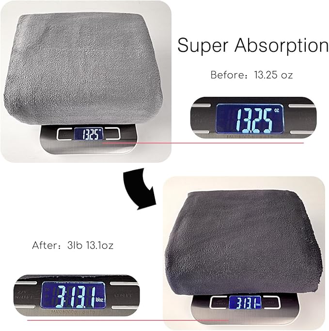 JML Microfiber Bath Towels, Bath Towel Set (6 Pack, 27" x 55") - Extra Absorbent and Fast Drying,Multipurpose Microfiber Towel for Bath, Beach, Pool, Sports, Yoga - Sky Blue