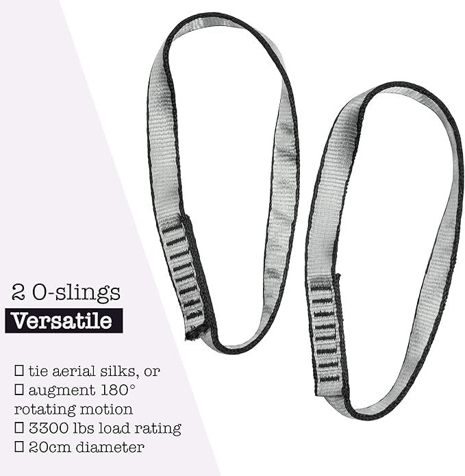 Aerial Silks Starter Kit - Durable 9 Yards of Aerial Yoga Hammock with Hardware & Guide - Aerial Swing for Acrobatic Flying Yoga & All Levels (Aerial Rigging Point Up to 13ft)