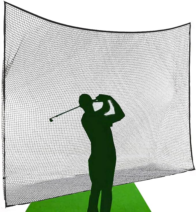 10ft, 15ft, 25ft Sports Practice Netting Sturdy Net Hitting Throwing Pitching Net 150LB Impact Hit Tested Nylon Mesh Netting for Golf, Baseball, Softball, Hockey, Soccer, LAX