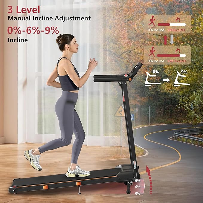 Treadmill with Incline, 3 in 1 Under Desk Treadmill Walking Pad with Removable Desk Workstation 3.5HP Foldable Compact Walking Treadmills for Home Small Office with Wristband Remote Control