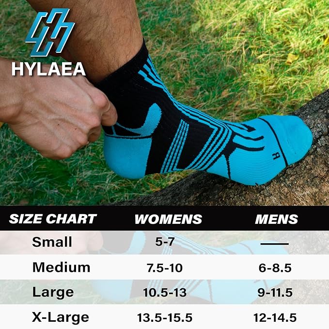 Hylaea Quarter Athletic Running Socks No Blister, Cushion Moisture Wicking Socks for Cycling Sport
