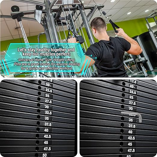 1pcs L-Type Weight Stack Pin, 3/8in Diameter 4.4in Locking Space Weight Stack Selector Pin Universal Fitness Weight Accessories Replacement Parts for Lifting Weight Drop Set Machine Home Gym (Silver)