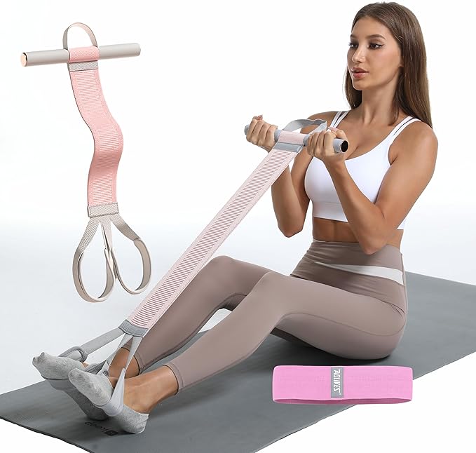 Multifunctional Tension Rope Set – Sit-Up Assistance, Knitted Fitness Equipment for Abdominal/Waist/Arm/Leg Stretching & Weight Loss Training,Gift a 90 Pound Knitted Resistance Strap