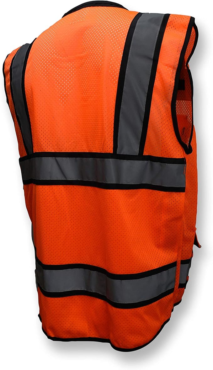 Radians SV65 Heavy Duty Surveyors Safety Vest with Zipper, Large Plan Pocket, Hi-Viz Green or Hi-Viz Orange