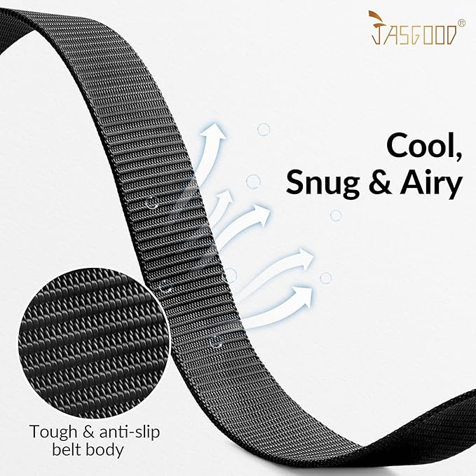 JASGOOD Nylon Canvas Breathable Military Tactical Men Waist Belt With Plastic Buckle