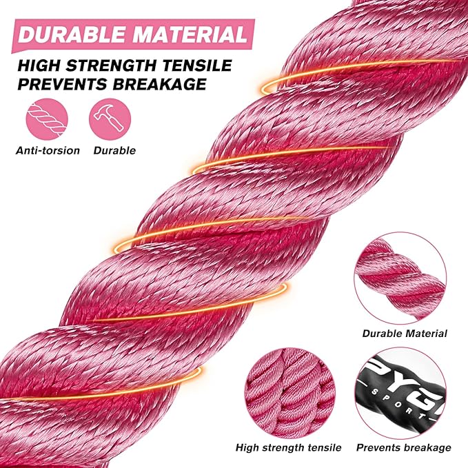 HPYGN Jump Rope, Weighted Jump Rope for Men women, 2.8lb 3.8lb 5lb Heavy Skipping Rope for Exercise, Adult Jumpropes for Home Workout, Improve Strength and Building Muscle,Total Body Workout Equipment