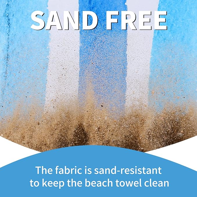 2 Pack Lightweight Thin Beach Towel Oversized 71"x32"