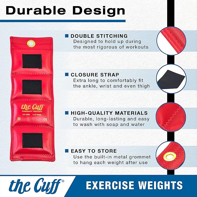 Original Adjustable Ankle and Wrist Weight for Training 9 Piece (1 each: 1, 1.5, 1.5, 2, 2, 2.5, 2.5, 3, 3, 4, 4, 5, 5, 7.5, 7.5, 10 10 lb.)
