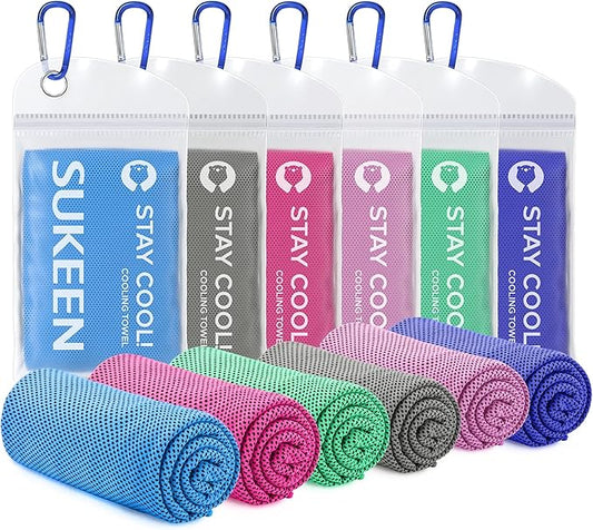Sukeen Cooling Towel,Instant Evaporative Cooling for Sports,Yoga,Golf,Gym,Neck,Workout and More(40”x 12”)