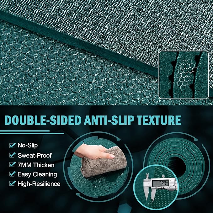 Large Exercise Mat 8'x5' 12'x6' Workout