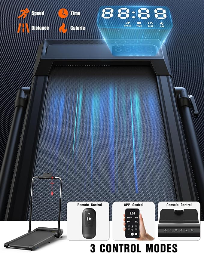 WELLFIT Treadmill for Home, 2 Level Incline Heavyduty Treadmill with Pulse Sensor, 4.0 HP, 1.0-10.0 MPH, 450/360 lbs Capacity, Large Running Area Treadmills with Bluetooth Player & LED Display