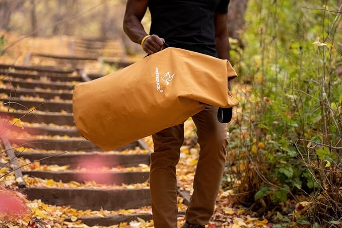 WHITEDUCK 25"x42" (430L) Top Load Canvas Duffel Bag – Military-Grade, Tear-Proof & Weatherproof, Heavy Duty for Travel, Outdoors & Military Use, with Padlock Compatibility, 5 Colors