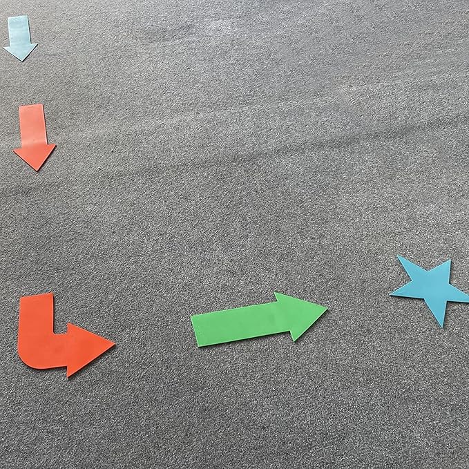 12pcs Colorful Star Arrow Spot Marker Non-Slip Directional