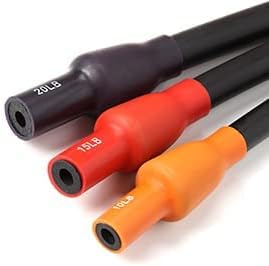 RitFit Single Resistance Exercise Band with Comfortable Handles - Ideal for Physical Therapy, Strength Training, Muscle Toning - Door Anchor and Starter Guide Included