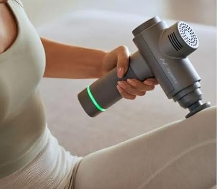 Hyperice Hypervolt 2 Grey - Featuring Quiet Glide Technology - Handheld Percussion Massage Gun | 3 Speeds, 5 Interchangeable Heads | Helps Relieve Sore Muscles and Stiffness