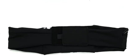 3 Pocket Adjustable Running Belt Waist Pack, Fanny Pack For Working Out With Sweat Resistant Backing, Holds All iPhone Models (Tie Dye/Black, Small/Medium)