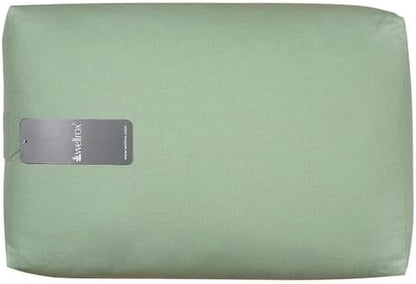Rectangular Yoga Bolster Pillow, 18" x 12" x 6", Pink Cotton