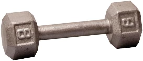 Body-Solid Cast Iron Hexagon Dumbbell, Hand Weights For Men and Women, Weight Dumbbells for Strength Training, Body Building Home Gym Training Gear