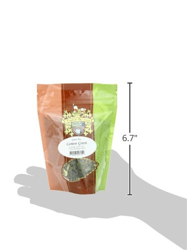 English Tea Store - Lemon Green Tea | Loose Leaf Pouch 4oz | With Lemon Peel and Flower Petals | Low Caffeine | Vegan and Kosher | Enjoy Hot or Iced | High Antioxidant Green Tea Blend