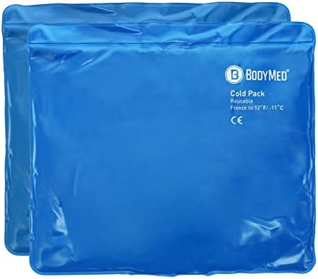 BodyMed Reusable Vinyl Ice Pack (2-Pack) for Knee, Arm, Elbow, Shoulder, Back - Professional Grade Cold Therapy for Injuries, Aches, Swelling, Bruises, Sprains - 21 in. x 13 in. (Oversize)