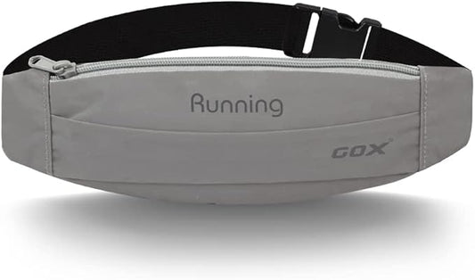 Gox Fanny Pack For Men Running Pouch Belt,Phone Holder Waist Pack Sport Hiking Walking Traveling (silver)