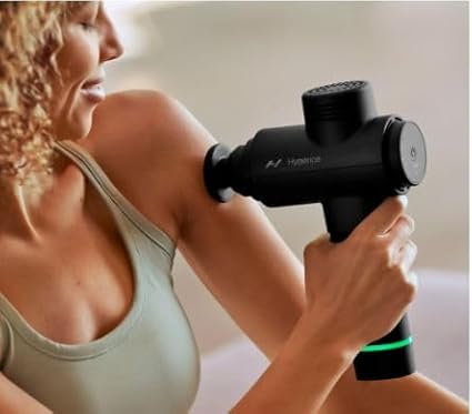 Hyperice Hypervolt 2 Black - Featuring Quiet Glide Technology - Handheld Percussion Massage Gun | 3 Speeds, 5 Interchangeable Heads | Helps Relieve Sore Muscles and Stiffness |FSA and HSA