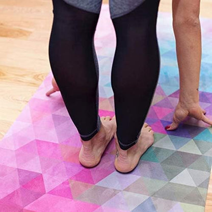 YOGA DESIGN LAB | The Combo Yoga Mat | 2-in-1 Mat+Towel | Eco Luxury | Ideal for Hot Yoga, Power, Bikram, Ashtanga, Sweat | Studio Quality | Includes Carrying Strap!