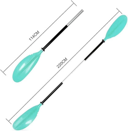 Kayak Paddle - Adjustable 2 Pieces Aluminum Alloy Shaft with Glass Fiber Blade for Surfing,Oar Fishing Easy Packable Travel