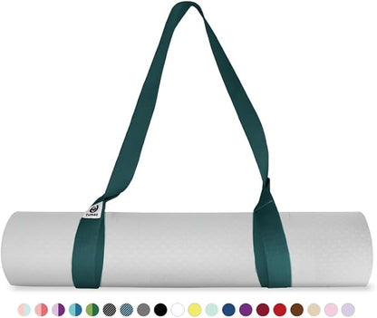 Tumaz Yoga Mat Strap [MAT NOT Included] (2 Sizes) with Extra Thick & Comfy Delicate Texture, Adjustable Yoga Mat Carrier