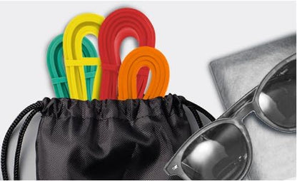 Resistance Bands Set with Carrying Bag, 4 Color-Coded Pull Up Assistance Bands for Exercise, Workout, Fitness