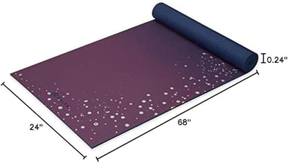 Gaiam Yoga Mat - Premium 6mm Print Extra Thick Non Slip Exercise & Fitness Mat for All Types of Yoga, Pilates & Floor Workouts (68"L x 24"W x 6mm Thick)
