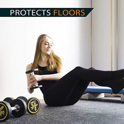 0.56 Inch Thick Gym Flooring for Home Gym 24 Sq 6 Pcs 24 x 24in Tile,
