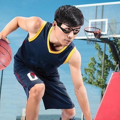 Black Basketball Glasses- Basketball Dribbling Goggles,17 X 6cm Portable Glasses For Dribbling,Comfortable Protective Sports Dribble Specs For Training Team Sports