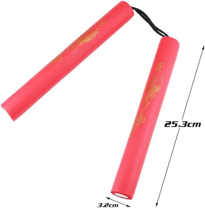 4 Pack Foam Rubber Training Sticks, Martial Art Sticks for Kids & Beginners Practice and Training