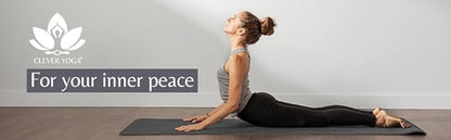Clever Yoga - 7 Piece Yoga Kit for Women & Men, 6mm Cushioned Mat, 2 Blocks, Strap, Mat and Hand Towels & Carrying Bag - Starter Yoga Set, Accessories & Equipment for Home Workout