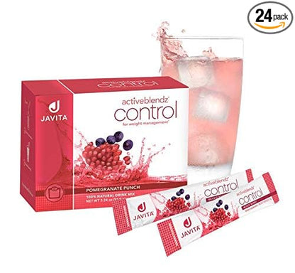 Javita Control Fruity (Acai, Pomegranate) Drink Mix Beverage with Slimming Herbs (Garcinia Cambogia, Gymnema Sylvestre) to Help Support Healthy Lifestyle, Appetite (1 Box/24 Sticks)