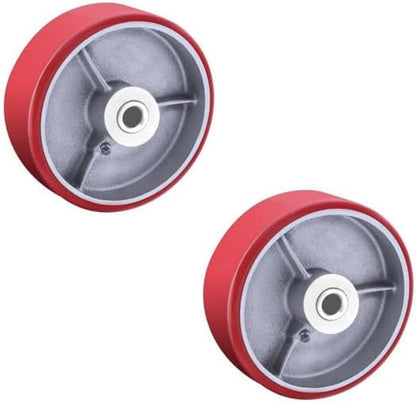 Heavy Duty Casters Wheels 4"5"6"8"DiameterX2"Width Industrial Caster Wheels Polyurethane Wheel with Capacity 800-1,500 lbs/pcs Used in,Trail Jack,Tool Box