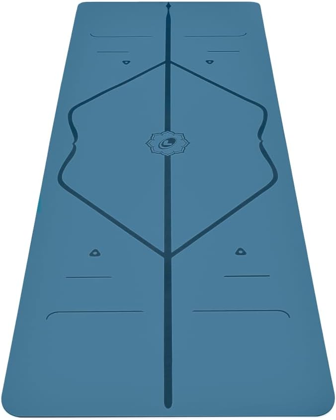 Liforme Original Yoga Mat – Free Yoga Bag Included - Patented Alignment System, Warrior-like Grip, Non-slip, Eco-friendly, sweat-resistant, long, wide, 4.2mm thick mat for comfort