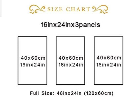 Framed Canvas Wall Art Work Quote, Office Wall Art Decor, Stay positive work hard make it happen, gift for father, boss gift, Inspirational Prints, Motivaional Wall Art (G-3pcs,16x24inchx3pcs)