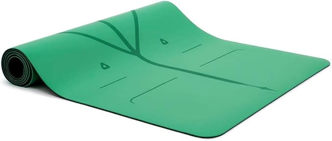 Liforme Original Yoga Mat – Free Yoga Bag Included - Patented Alignment System, Warrior-like Grip, Non-slip, Eco-friendly, sweat-resistant, long, wide, 4.2mm thick mat for comfort