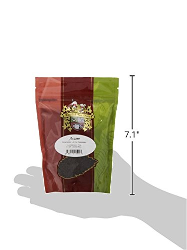 English Tea Store Organic Assam Fine Cut Loose Leaf Tea Pouches - 4oz | Brisk Full Bodied Black Tea | USDA Organic Fair Trade Certified | Malty Flavor Tea for Milk or Straight Brewing
