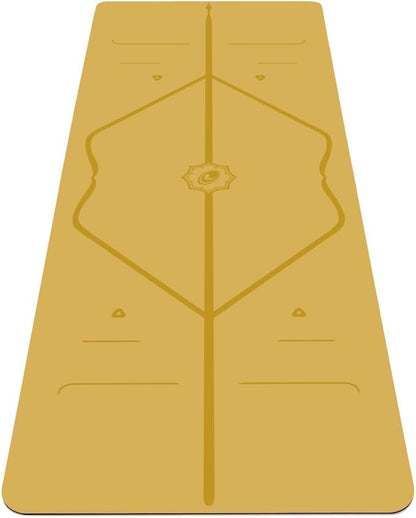 Liforme Original Yoga Mat – Free Yoga Bag Included - Patented Alignment System, Warrior-like Grip, Non-slip, Eco-friendly, sweat-resistant, long, wide, 4.2mm thick mat for comfort