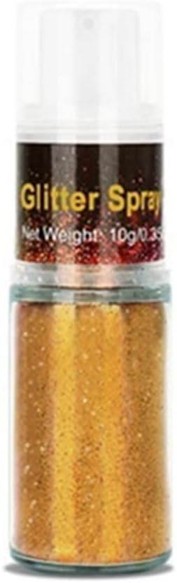 Go Ho Hair and Body Glitter Spray,Bronzer Glitter Spray Dry Powder Makeup for Clothes,Festival Loose Sparkle Powder,Holographic Ultra Fine Resin Glitters for Crafts,10g