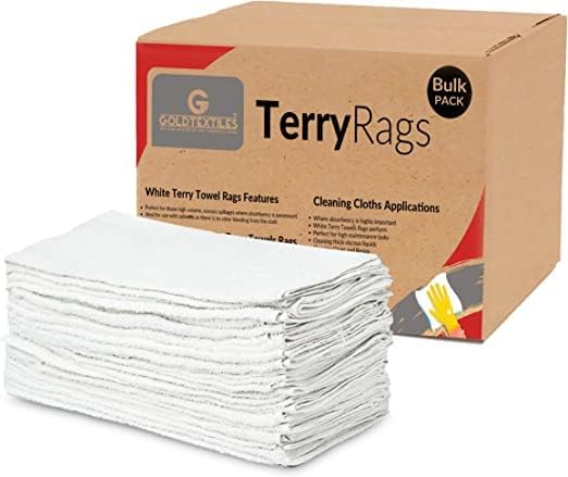 GOLD TEXTILES White Cotton B Grade Bath Towels - 100 Pcs, 20x40 Inches, Machine Washable