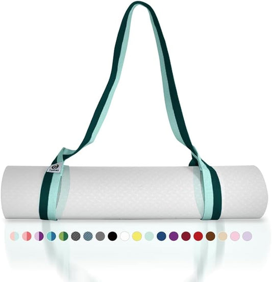 Tumaz Yoga Mat Strap [MAT NOT Included] (2 Sizes) with Extra Thick & Comfy Delicate Texture, Adjustable Yoga Mat Carrier