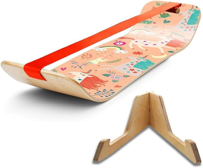 GIBBON SlackBoard - GiBoard Balance Board Kids & Adults - Slackline Balance Trainer - Slack Board Core Workout Equipment Home Gym Training - Standing Desk Exercise - Yoga, Agility, Pilates & More